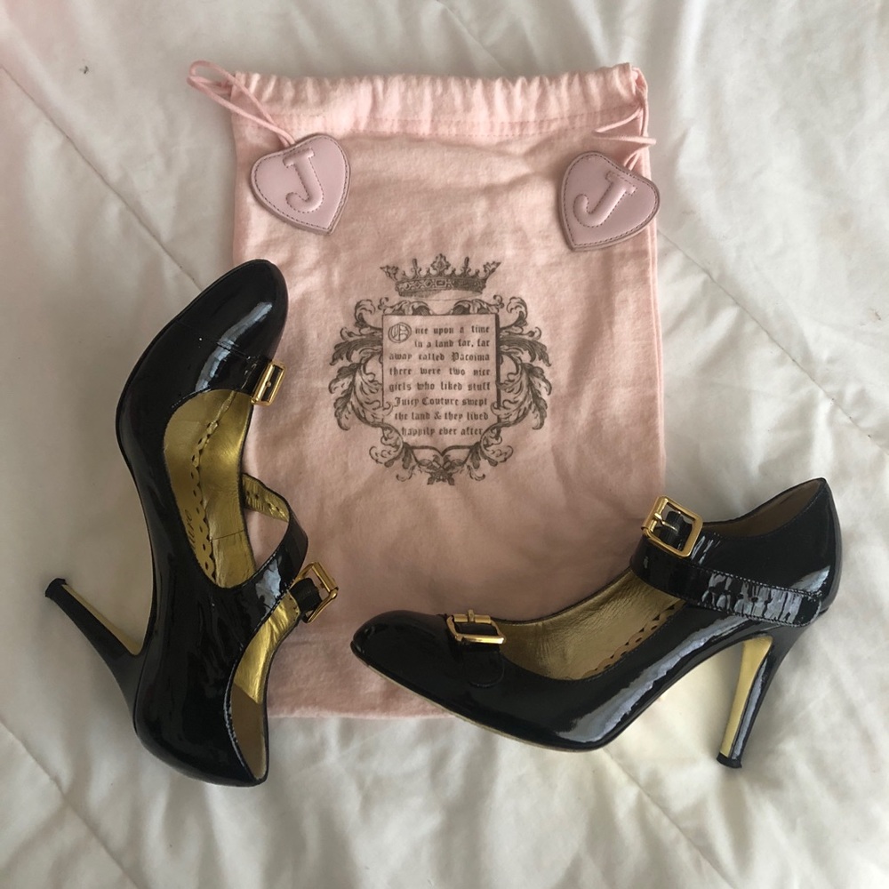 Juicy Couture black patent heels